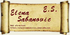 Elena Šabanović vizit kartica